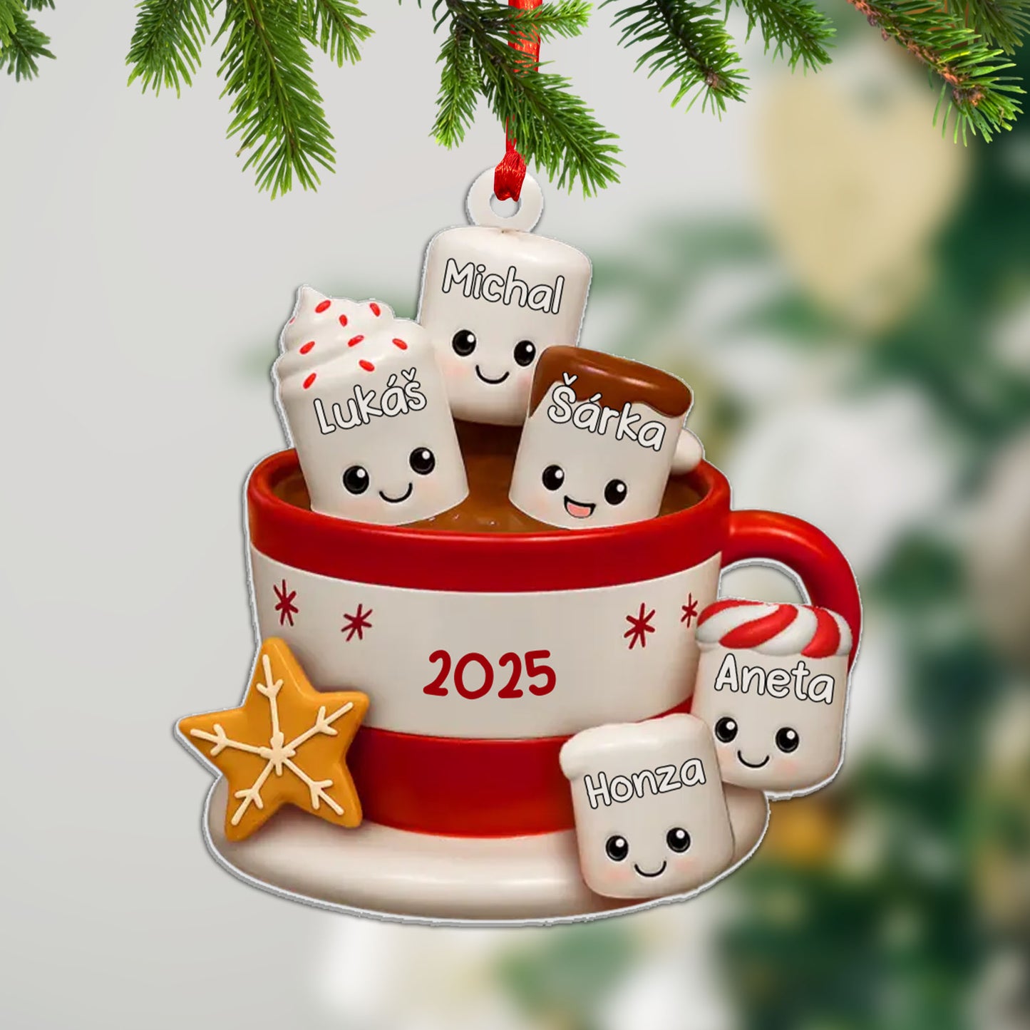 Personalizovaná akrylová ozdoba, vánoční dárek 11
