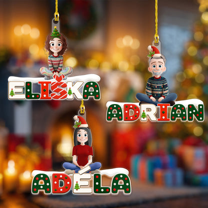 Personalizovaná akrylová ozdoba, vánoční dárek 89