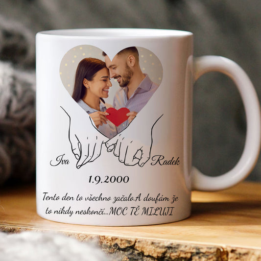 Sada 2 hrnky - Spojené ruce + Foto