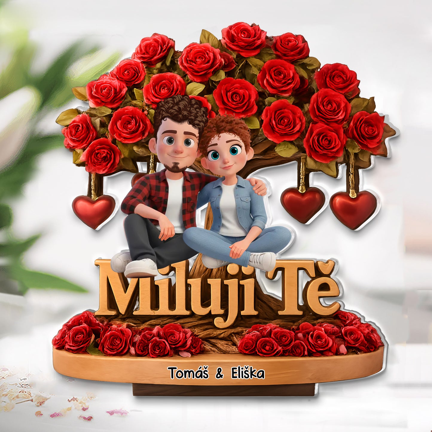 Akrylový plak - Miluji tě