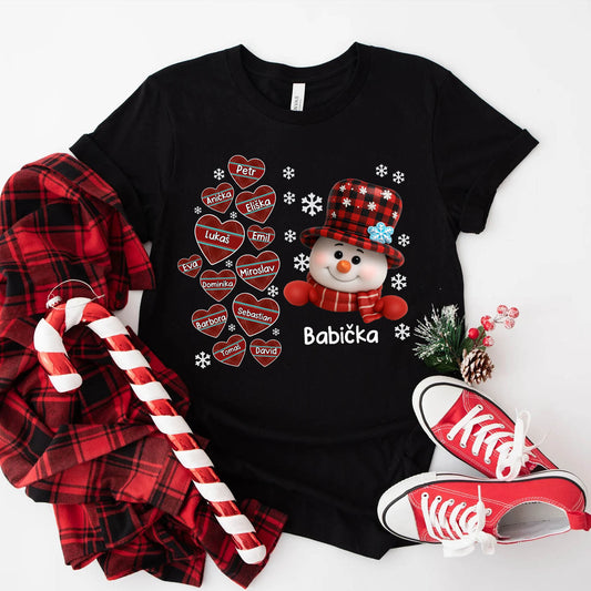 Personalizované tričko pro babičku s jmény vnoučat (max. 13 jmen)