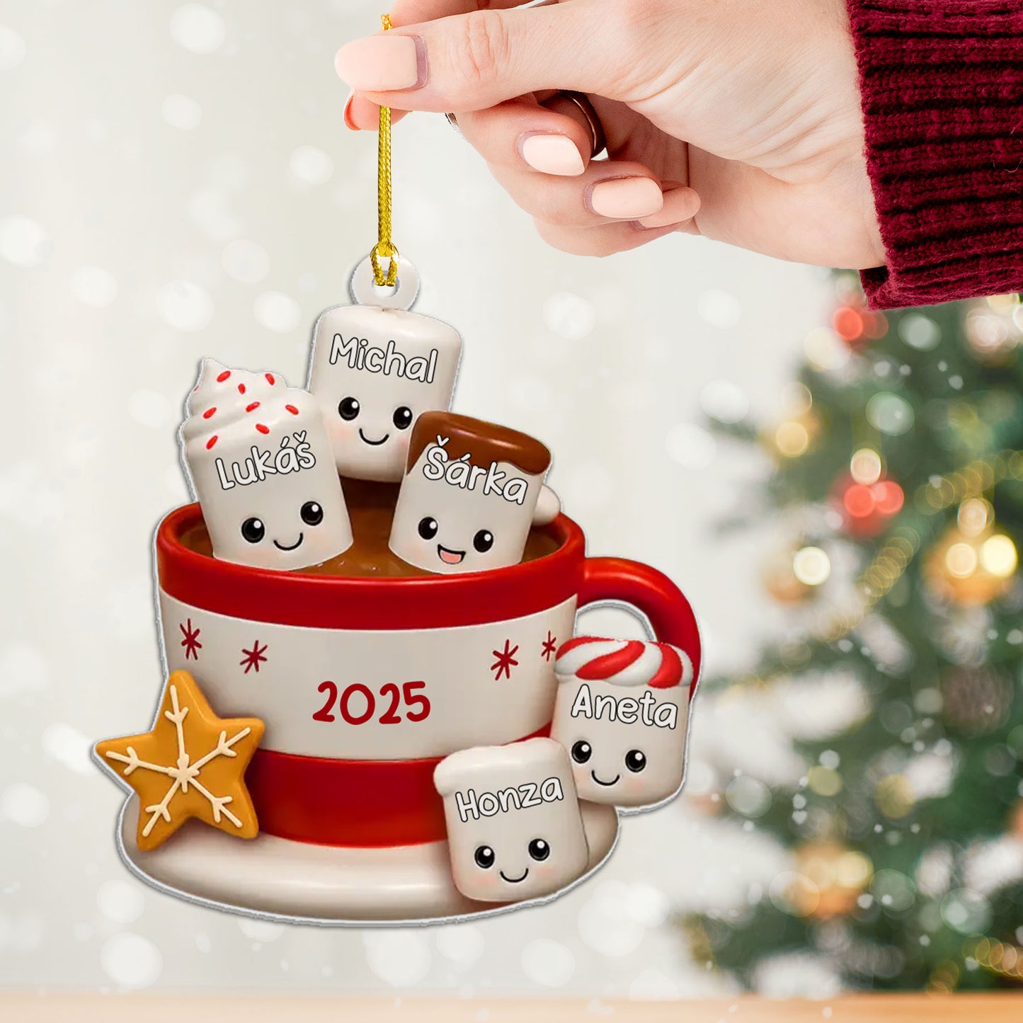 Personalizovaná akrylová ozdoba, vánoční dárek 11