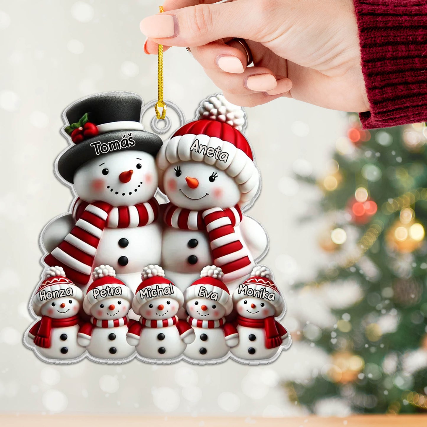 Personalizovaná akrylová ozdoba, vánoční dárek 48