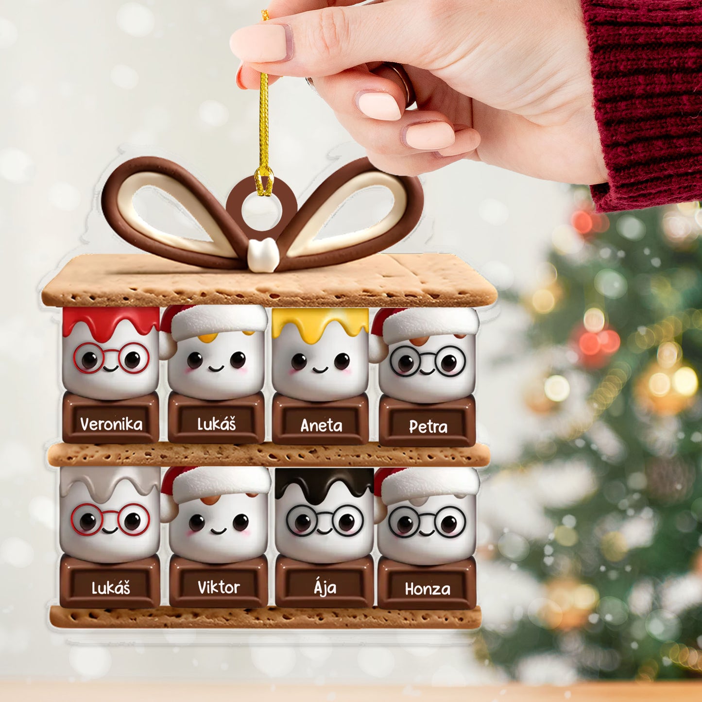 Personalizovaná akrylová ozdoba, vánoční dárek 57