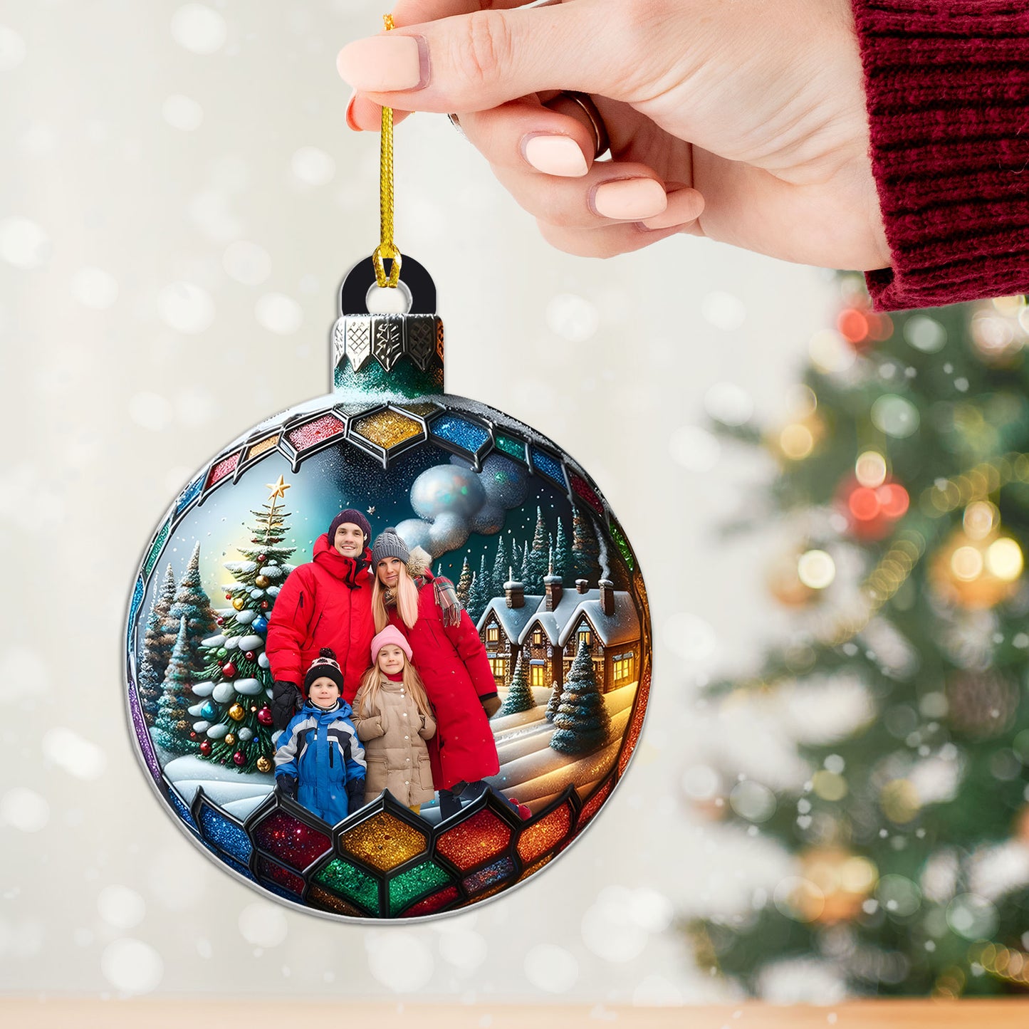 Personalizovaná akrylová ozdoba, vánoční dárek  25