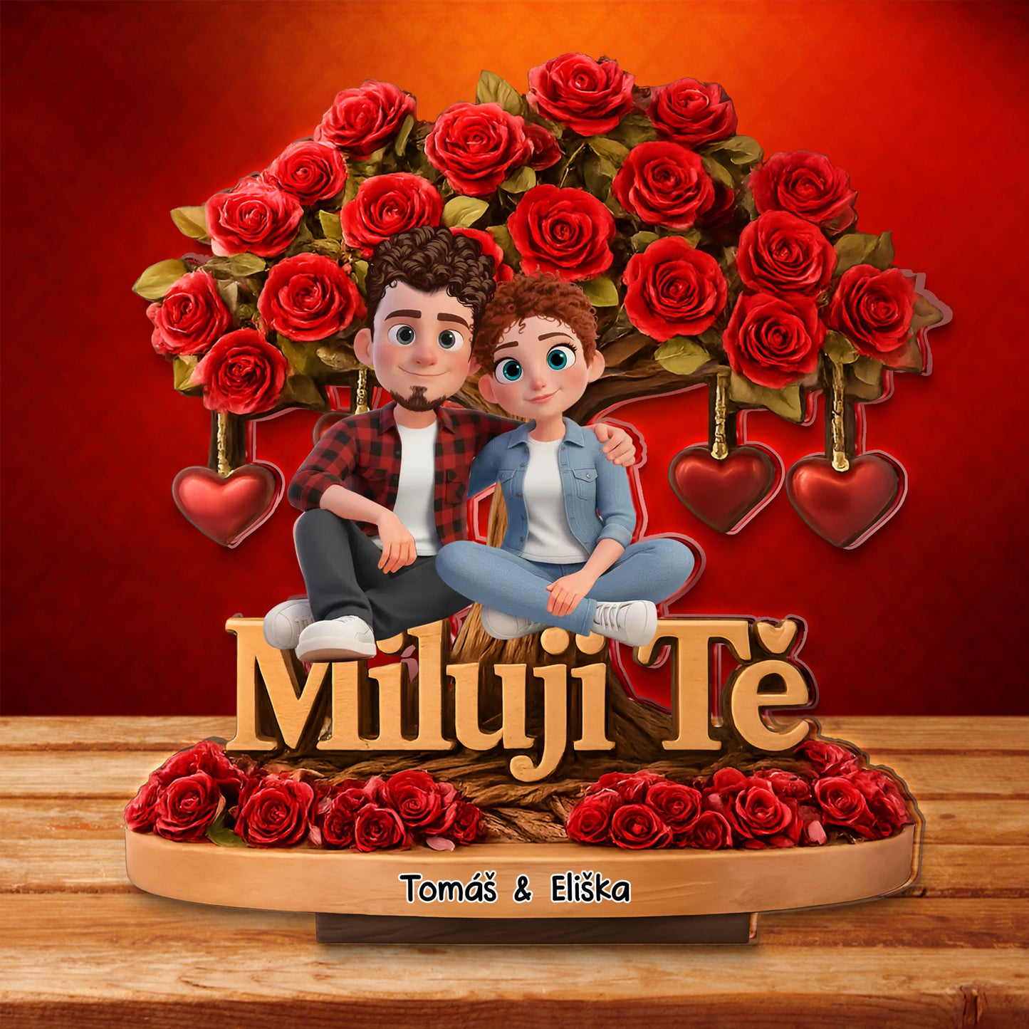 Akrylový plak - Miluji tě