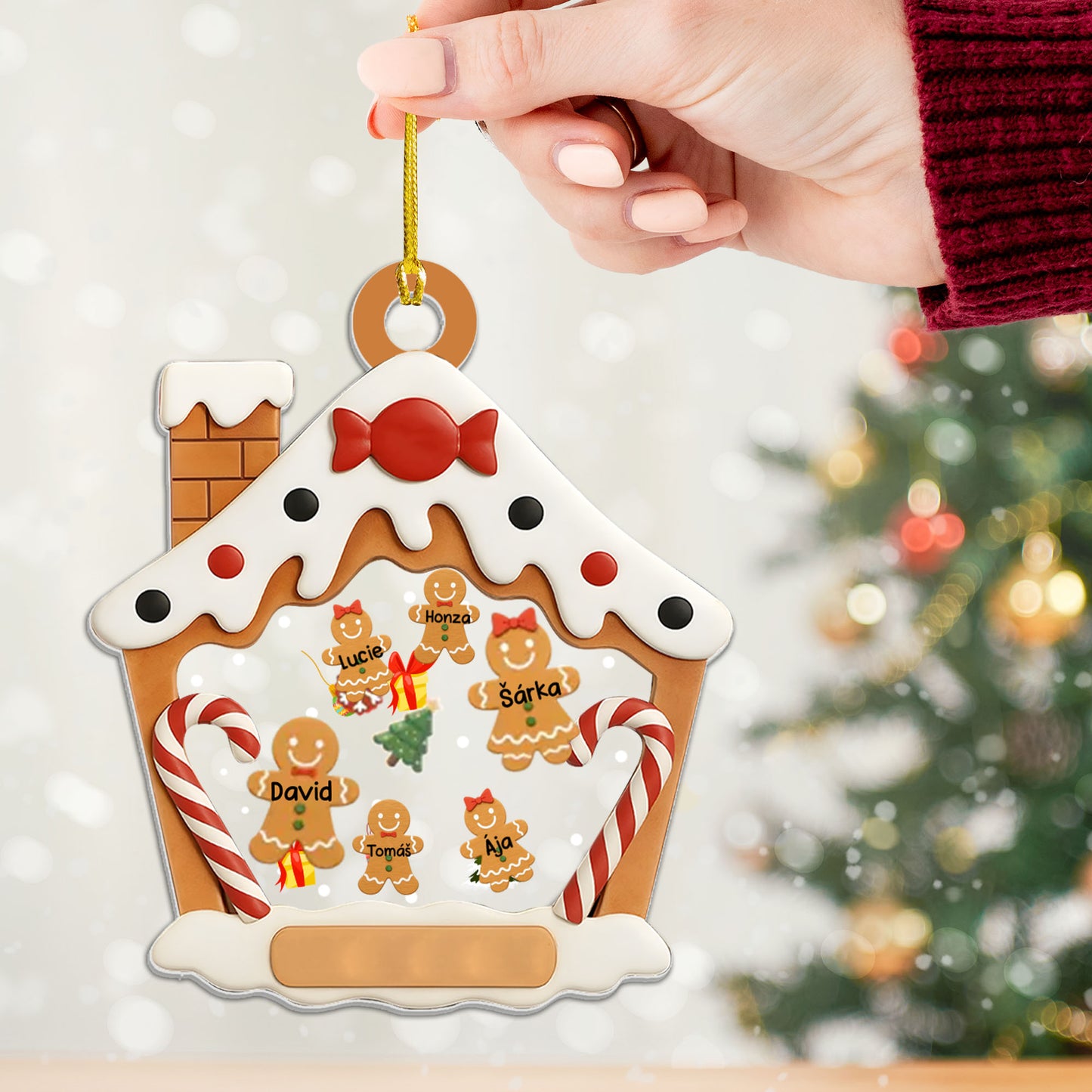 Personalizovaná akrylová ozdoba, vánoční dárek 18