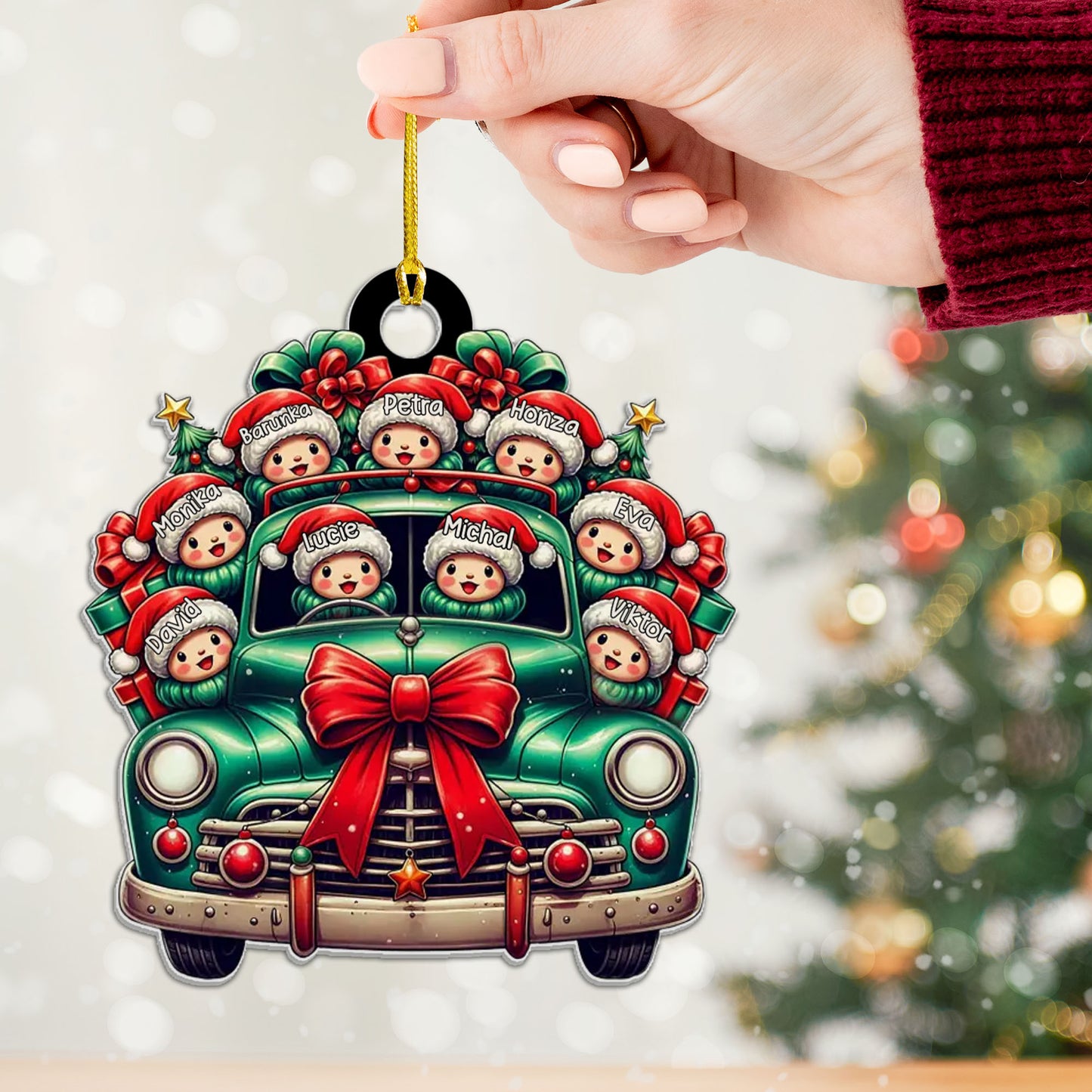 Personalizovaná akrylová ozdoba, vánoční dárek 16