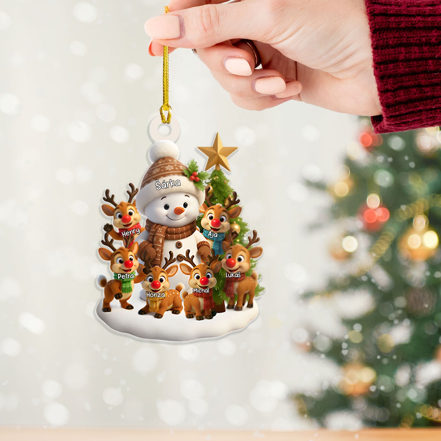 Personalizovaná akrylová ozdoba, vánoční dárek 23