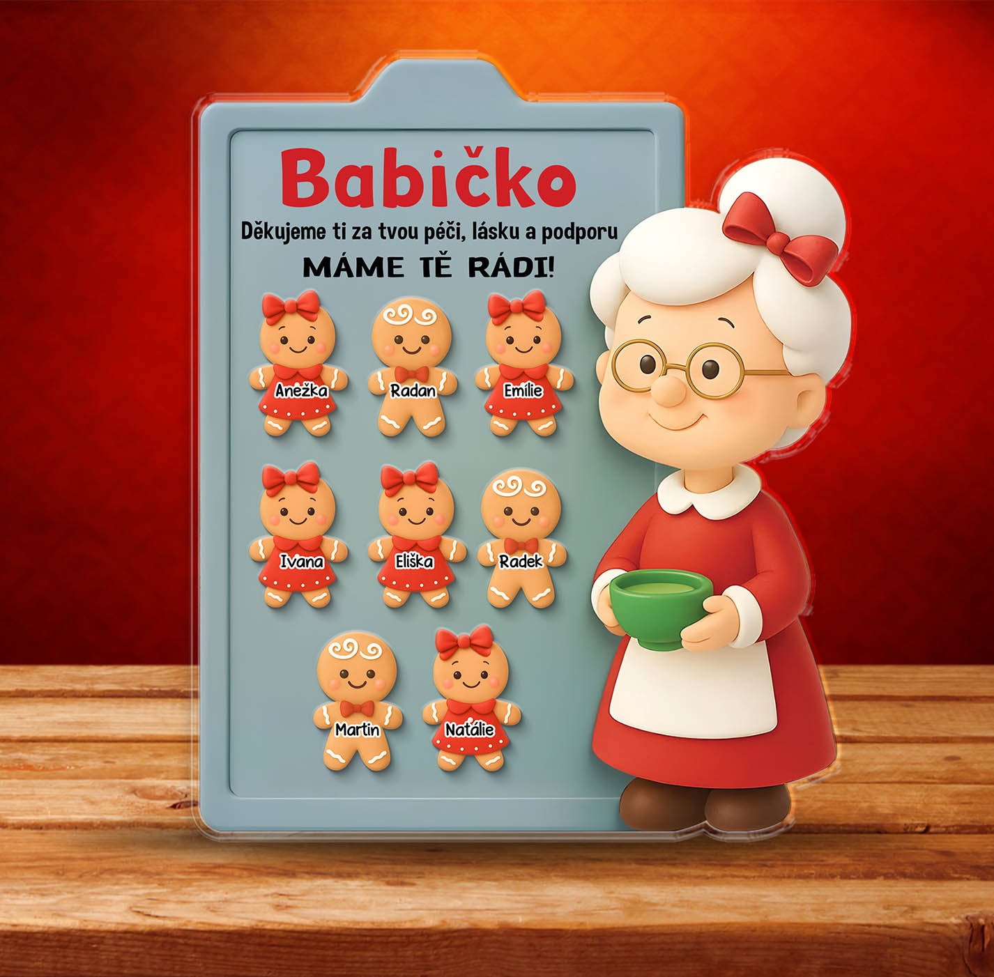 Akrylový plak - Moje milovaná - až 8 dětí