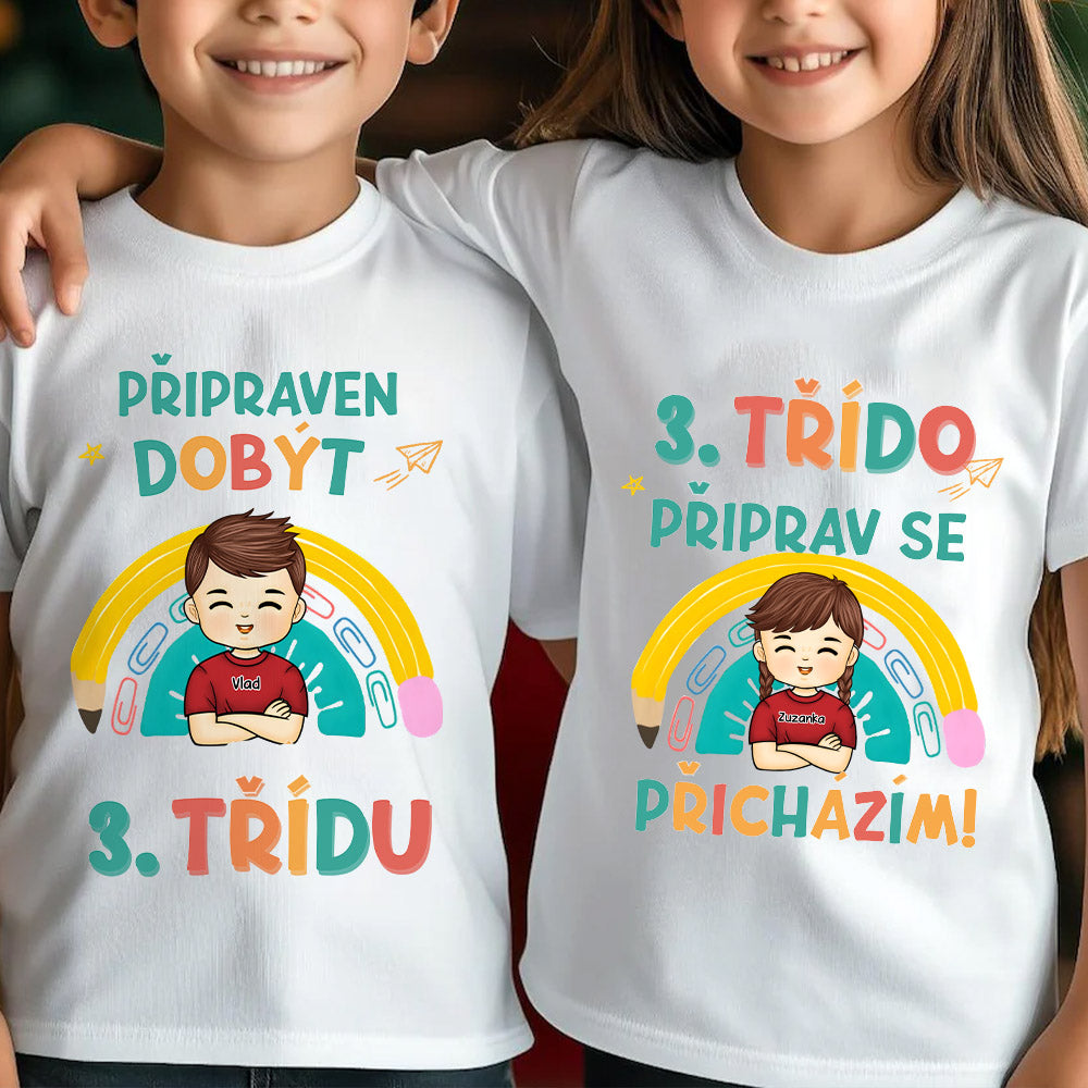 Sada 2 triček – Tričko do školky s vlastním jménem – 2 návrhy