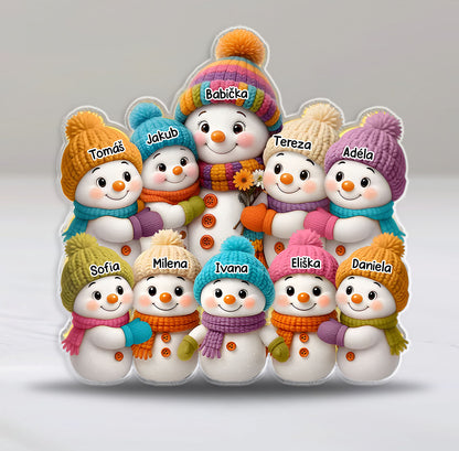 Akrylový plak - Sněhulákova rodina