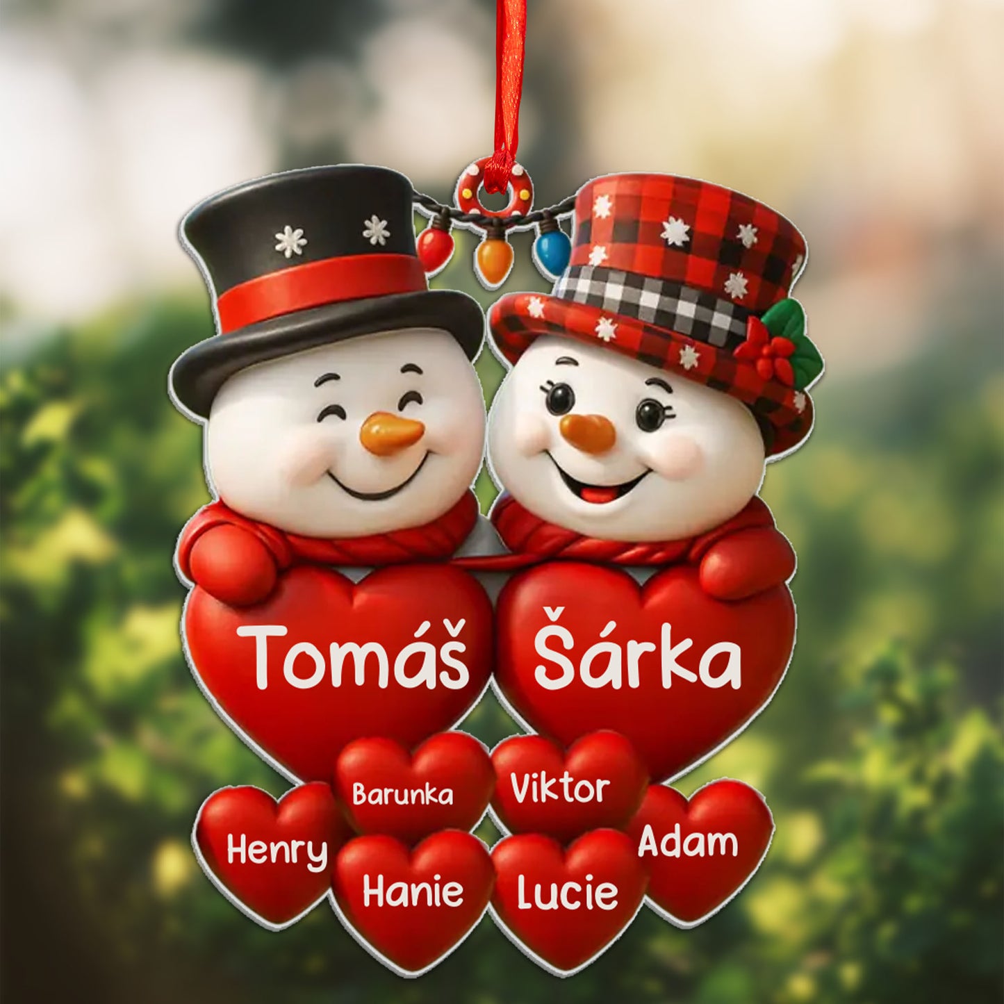 Personalizovaná akrylová ozdoba, vánoční dárek 12