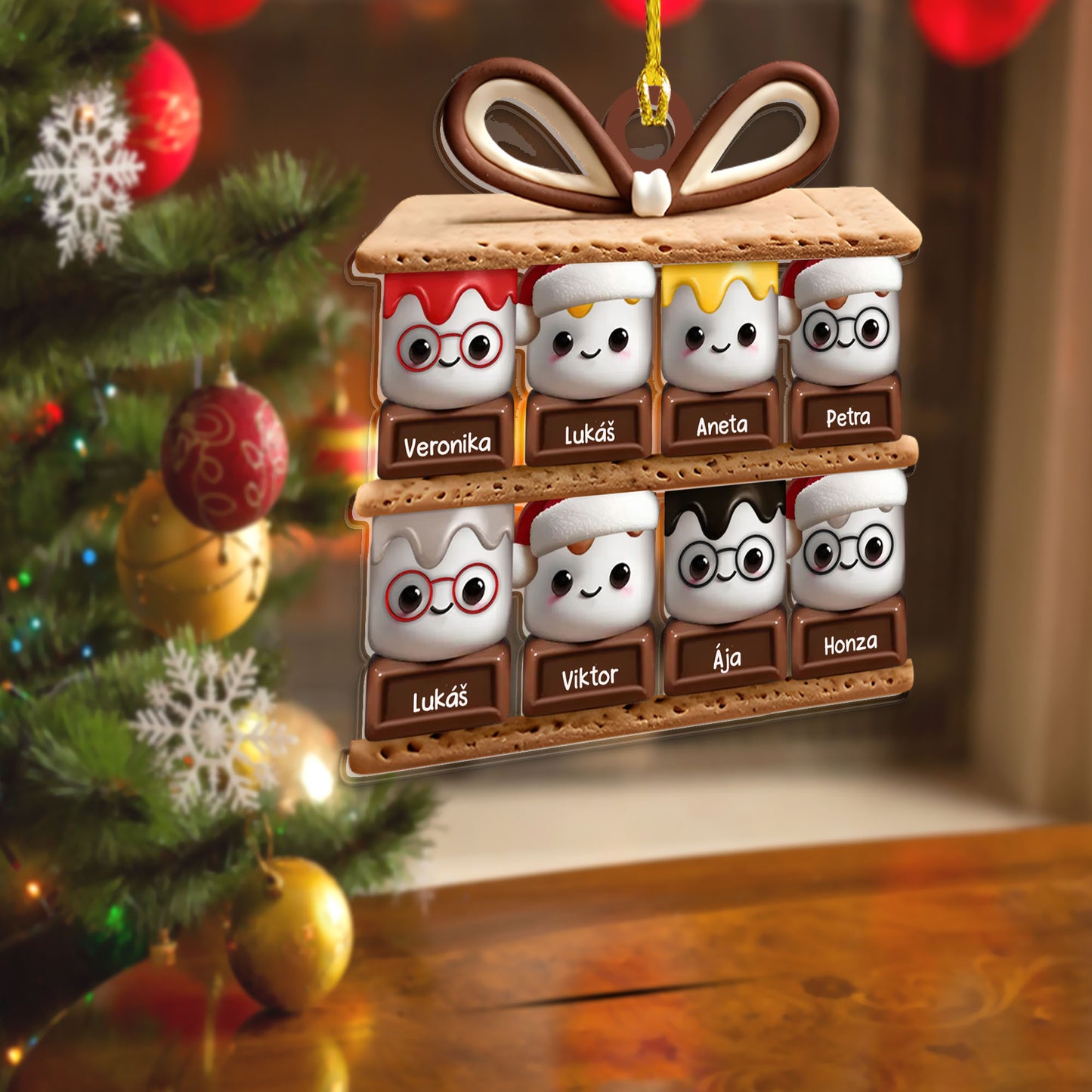 Personalizovaná akrylová ozdoba, vánoční dárek 57