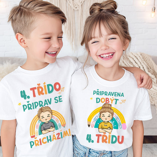 Sada 2 triček – Tričko do školky s vlastním jménem – 2 návrhy