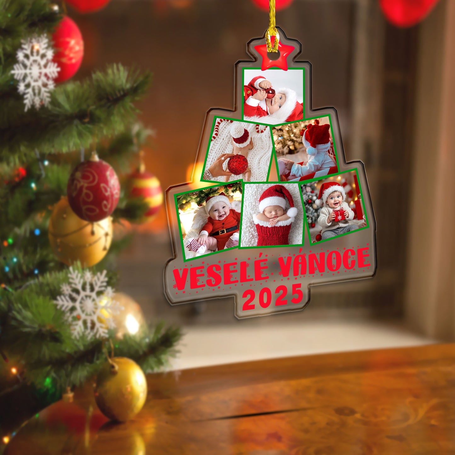 Personalizovaná akrylová ozdoba, vánoční dárek 49