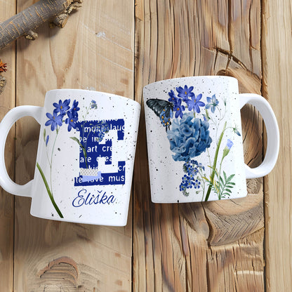 Hrnek – Botanický monogram s vlastním jménem