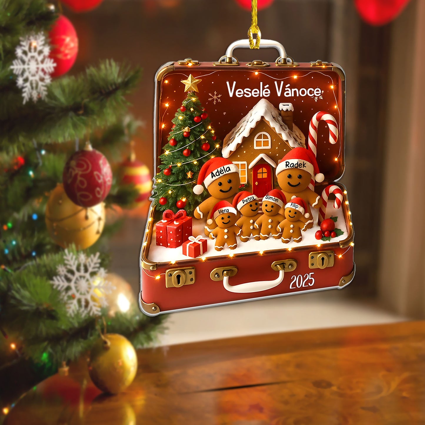 Personalizovaná akrylová ozdoba, vánoční dárek  1