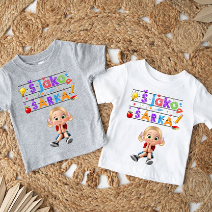Sada 2 triček – Pro děti s vlastním jménem – 2 návrhy