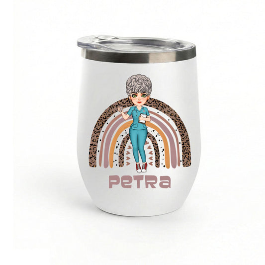 Dvoustěnný nerezový vakuový termohrnek, 380 ml - pro zdravotníky