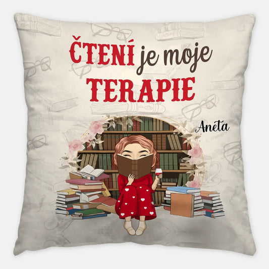 Polštář - Čtení je moje terapie - Climo.cz