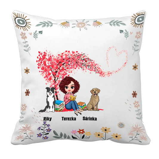 Polštář - Miluji čtení a psa - Až 3 psi - Climo.cz