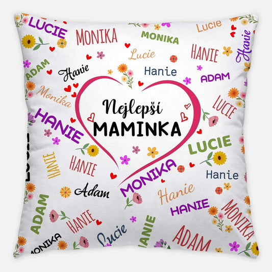 Polštář - Nejlepší Maminka / Babička - Až 10 dětí - Climo.cz