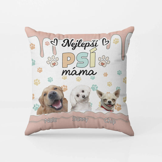 Polštář - Nejlepší psí máma - Až 3 mazlíčků - Climo.cz