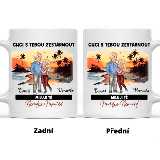 Sada hrnků 2 ks 330 ml - Chci s tebou zestárnout - Climo.cz