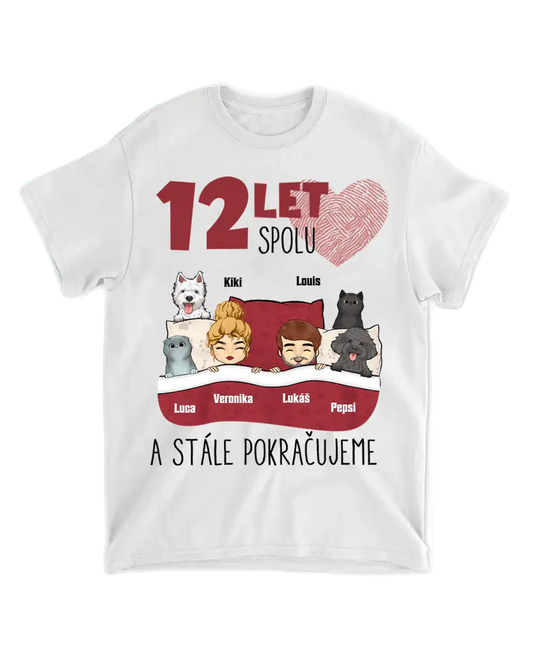 Tričko - 10 Let spolu. A stále pokračujeme - s mazlíčky - Climo.cz
