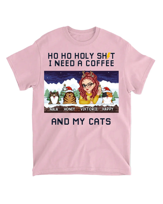 Tričko - Ho Ho Holysht I need a - Až 6 kočky - Climo.cz