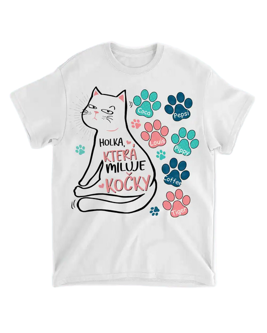 Tričko - Holka, která miluje kočky - Climo.cz