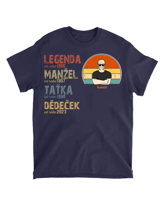 Tričko - Legenda Manžel Taťka Dědeček 2 - Climo.cz