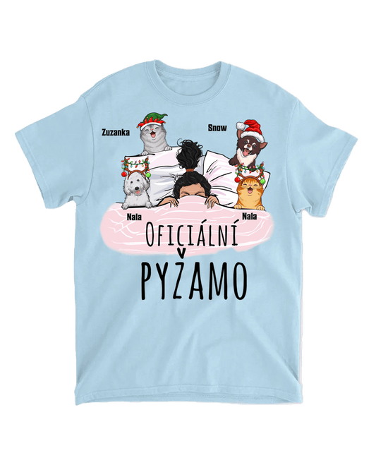 Tričko - Oficiální pyžamo 1 - až 4 mazlíčků - Vánoční verze - Climo.cz
