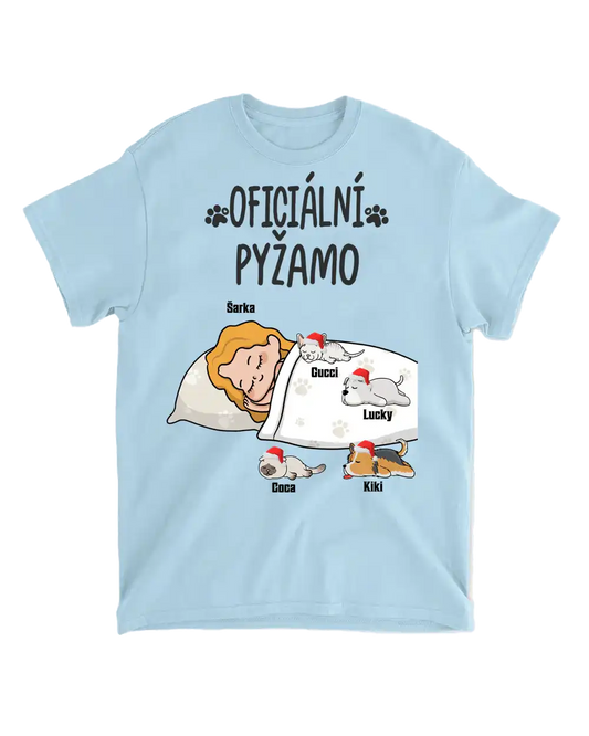Tričko - Oficiální pyžamo 3 - až 6 mazlíčci - Vánoční verze - Climo.cz