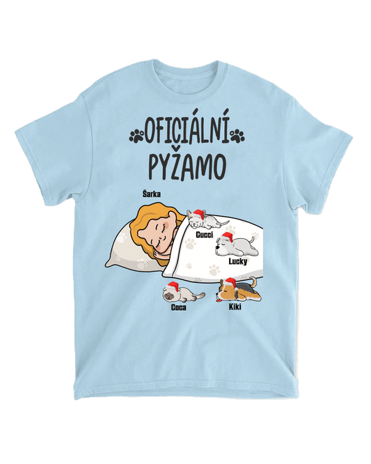 Tričko - Oficiální pyžamo 3 - až 6 mazlíčci - Vánoční verze - Climo.cz