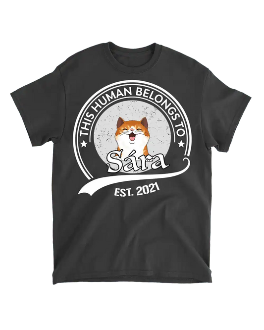 Tričko - This human belongs to pets - Climo.cz