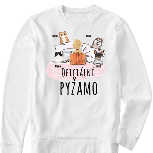 Mikina - Oficiální pyžamo s knihou - až 4 mazlíčků - Climo