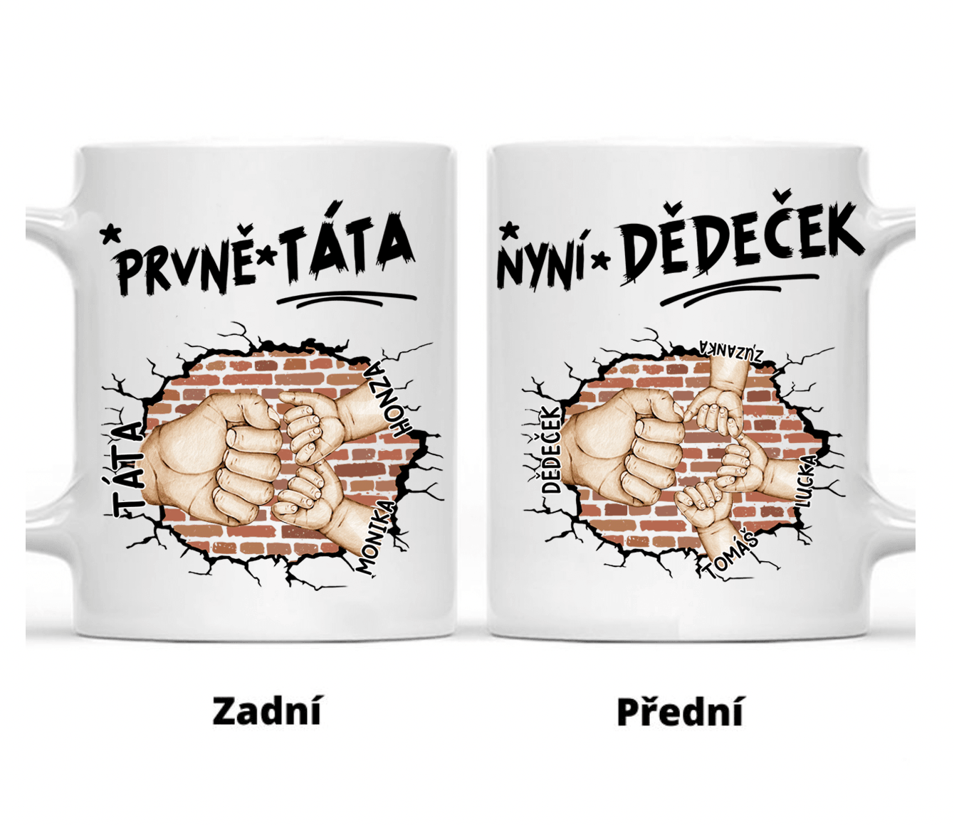 Hrnek - Prvně Táta nyní Dědeček - až 10 vnoučat