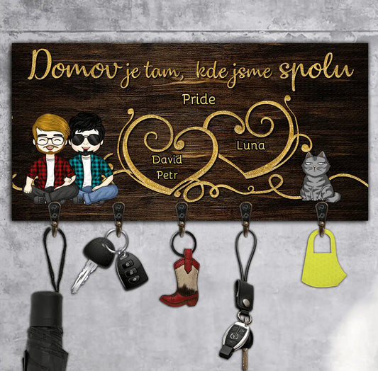 Věšáky na klíče - Domov je tam, kde jsme spolu 3 - LGBTQ+ - Climo.cz