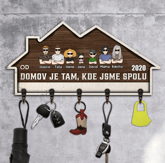 Věšáky na klíče - Domov je tam, kde jsme spolu 4 (verse 2) - Climo.cz