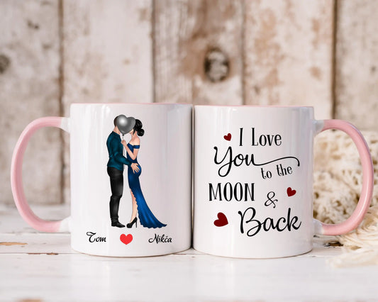 Hrnek - Líbající se pár - I Love You to the moon and back - Climo.cz
