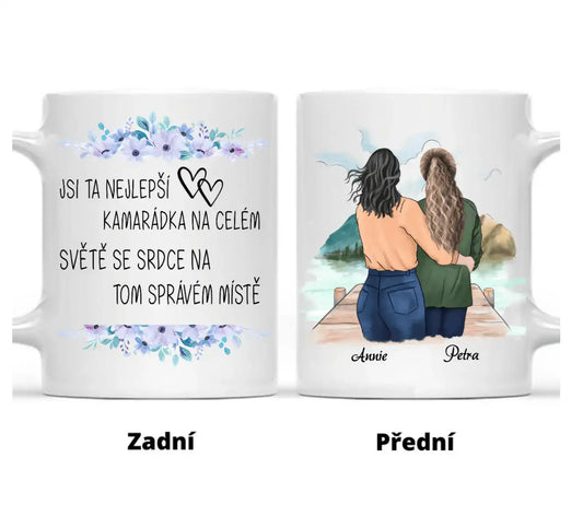 Hrnek - Matka a Dcera - Jsi ta nejlepší kamarádka na celém světě se srdce na tom správém místě - Climo.cz