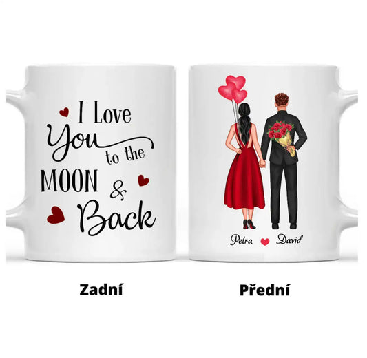 Hrnek - Zamilovaný pár 2. verze - I Love You to the moon and back - Climo.cz