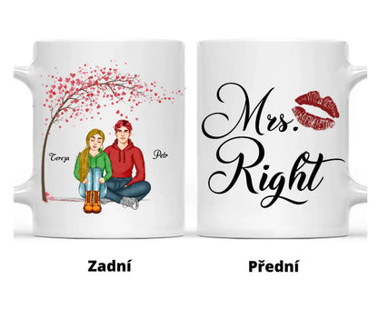 Hrnek - Zamilovaný pár 3. verze - Mrs Right - Climo.cz